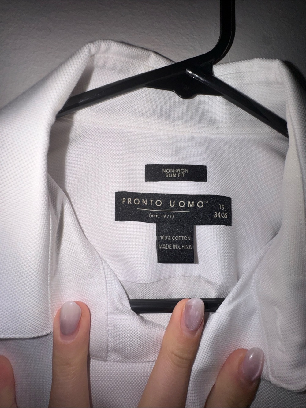 Pronto uomo mens white dress shirt
